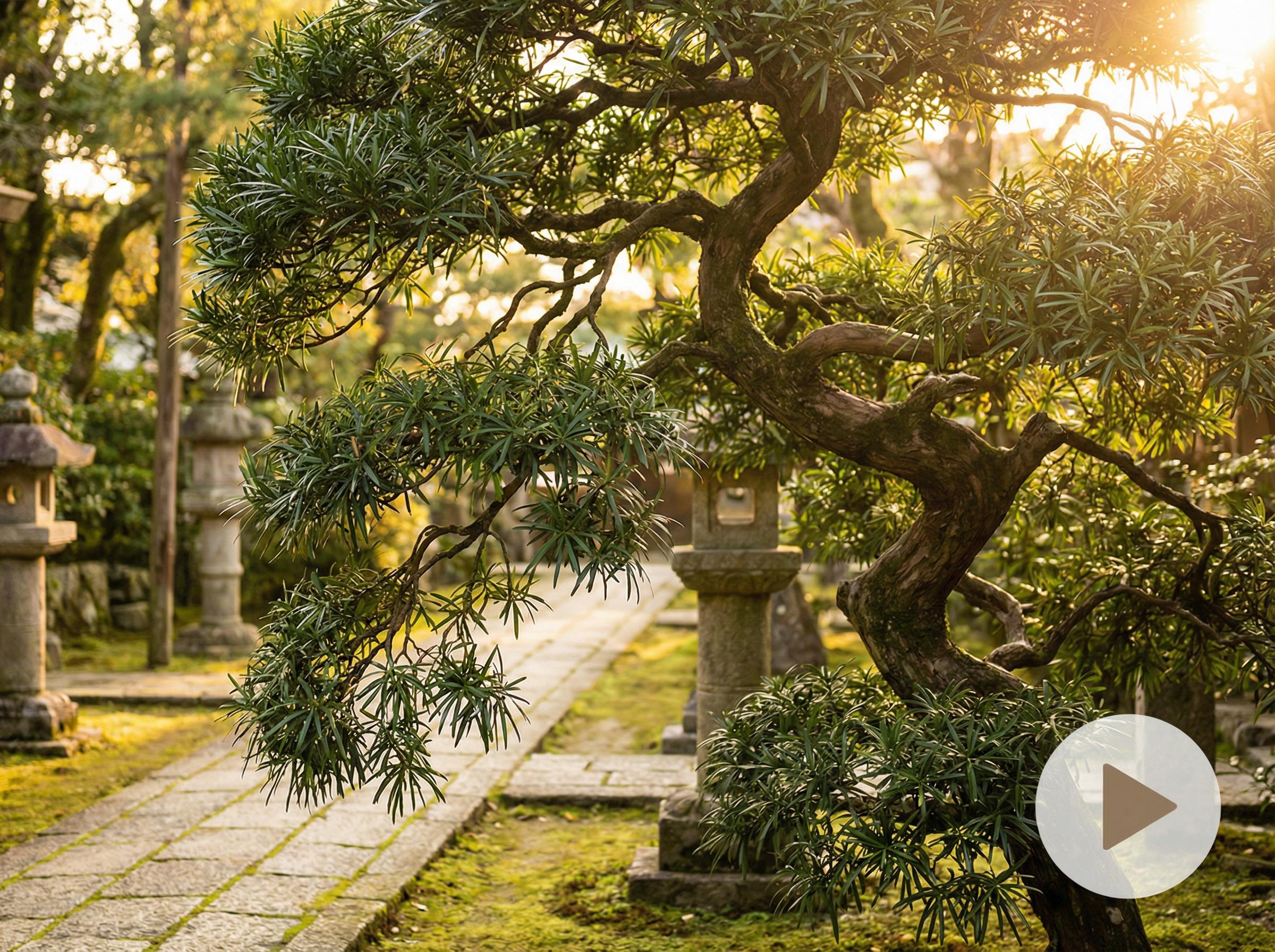 双飞双飞推荐：蓬莱松造型艺术视频演示